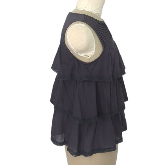 Mango Sleeveless Tiered Ruffle Blouse - Picture 2 of 4